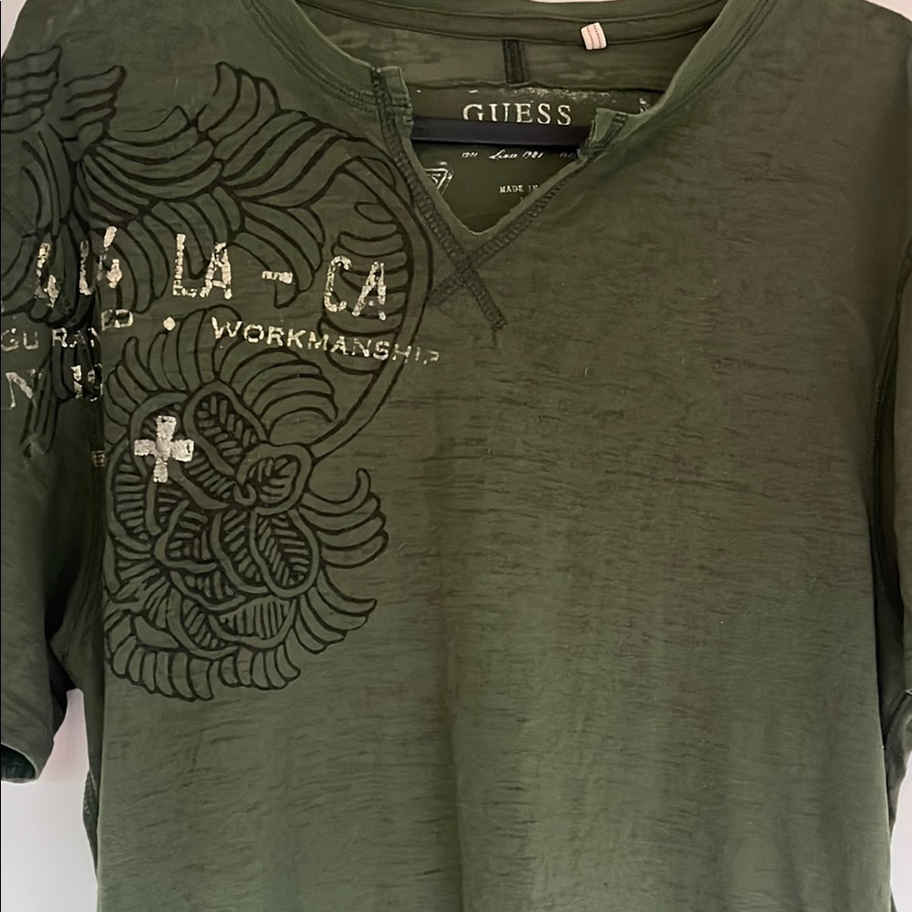 Guess Green Graphic Short Sleeve Tee